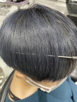 ジンジャー(GINGER)&nbsp;ブリーチ×ブルー×グレー×新髪質改善×トリートメント