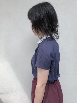 フロート 小阪店(float) ゆるウェーブ_マロンベージュ Aラインボブ かきあげ