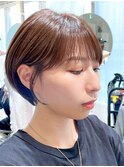 ［横山］シースルーバング丸み耳掛けボブショート