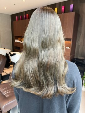 ダブル(W) 透明感オリーブアッシュベージュ◇