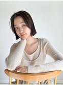 前髪なしボブ
