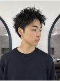 スパイキーショートベリーショートニュアンスパーマピンパーマ