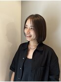 切りっぱなしボブ/顔周りレイヤー/前髪/原宿神宮前