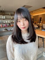 エル バイ ロンド 関(elle by Lond)&nbsp;黒髪カタログ　小顔に見せるヘア