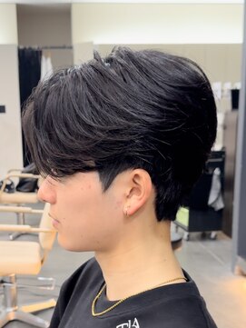 バース 梅田中崎町店(BIRTH) 曲がる縮毛矯正 センターパート ニュアンスパーマ