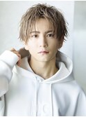 【ショートウルフ×センターアップ】シャープパーマ