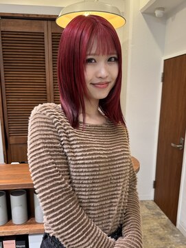 コレット 大宮(collet) 韓国風レッド　タッセルボブ