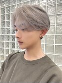 メンズミルクティーベージュコンマヘアアッシュグレージュカラー