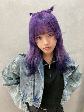 ロペ(ROPE.) ロングウルフ/ツインノット×パープルカラー