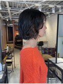 山本/ボブパーマレイヤーニュアンスウェーブ吉祥寺顔周りカット