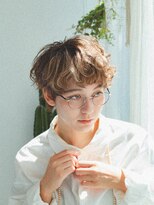 ハク アトリエ(HaKU atelier)&nbsp;ハイライト×ゆるパーマ抜け感ヴィーガンカラー大人ショートボブ