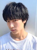 黒髪マッシュナチュラルマッシュメンズヘア韓国ツーブロック