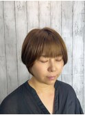【ショート】【ボブ】【ベージュ】