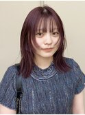 ブリーチなしダブルカラー暖色ピンクパープルレッド/akane