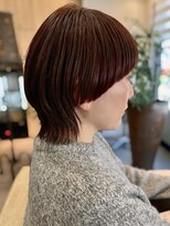 フリップビーアヴェダ(FLIP B AVEDA)&nbsp;本八幡×前髪カット×赤みブラウン×大人ショート