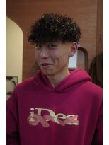 エディ(Edy)&nbsp;メンズスペインカール刈り上げカーリーパーマ外国人風眉毛カット