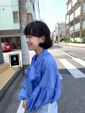 フィット ヒュー 千葉(fit hue) ミルクティーブロンド/ダークブルー/デジタルパーマ/千葉駅