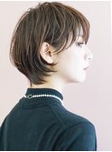 大人ショートくびれショート40代50代60代ハイライト白髪ぼかし