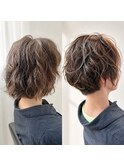ステップボーンカット×パーマスタイル