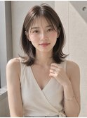 【NOA】韓国風ミディアムレイヤー顔まわりレイヤー×くびれヘア
