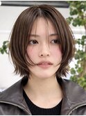 ボブ/オリーブ/ベージュ/グレージュ/透明感/髪質改善