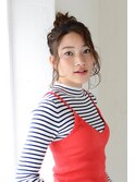 カジュアルキュートなメッシーバンスタイル