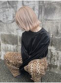 ブロンドカラー×外ハネボブ