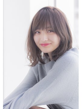 ラフ フロム ガーデン(Laf from GARDEN) 【寺尾拓巳】大人かわいいシアーグレージュひし形レイヤーミディ