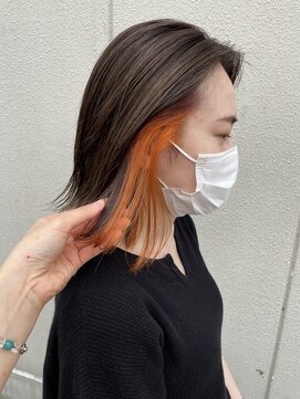 アンダーバーホワイトモデ 河内長野(_WHITE mode) ◎イヤリングカラーオレンジカラー　河内長野×千代田