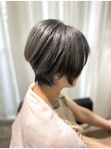 地毛風カラーダークアッシュ大人可愛い透明感ショートイメチェン