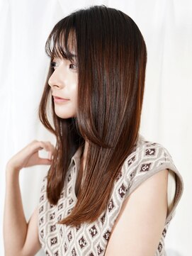 ラフィス ヘアー ピーチ 岡山店(La fith hair peach) 【La fith】ワンカールセミロングスタイル