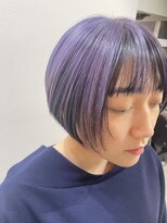 グーフィートーキョー 銀座(Goofy Tokyo)&nbsp;Goofy銀座/逆インナーカラー/ラベンダー/前髪ありショートボブ