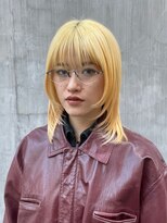 アンダーカレント(undercurrent)&nbsp;モードでシックなブロンドカラー レイヤースタイル ウルフカット