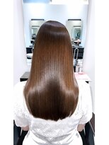 フリック 京都河原町店(FLICK)&nbsp;★ラベンダーミルクティー髪質改善縮毛矯正韓国風レイヤーロング