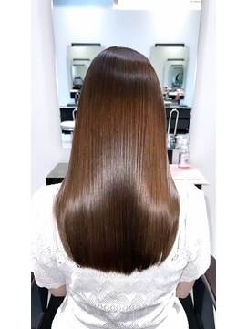 フリック 京都河原町店(FLICK) ★ラベンダーミルクティー髪質改善縮毛矯正韓国風レイヤーロング