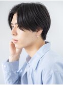 大人かっこいいセンターパート黒髪スマートマッシュd上尾