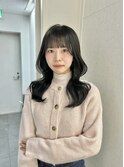 レイヤーカット　くびれ巻き　ダークオリーブ