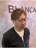 アップバングツイストパーマ