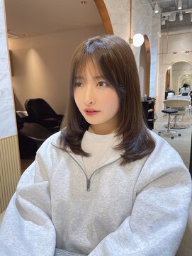 ロンド エスポワール 錦糸町(Lond espoir) ウェーブミディアムメルティカラー×レイヤーカット韓国[錦糸町]