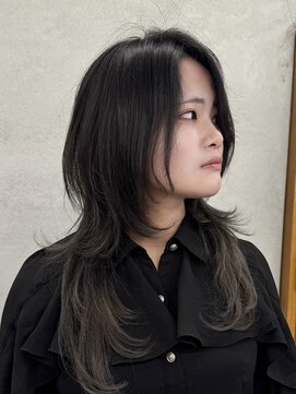 ラモード(LAMODE) ロングウルフ×グラデーションカラー