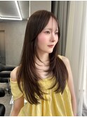 市野瀬裕奈/博多韓国ヘア/顔周りカット/レイヤーカット/暗め