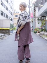 くらげ美容院 武蔵小杉&nbsp;[白髪染め]→[グレイヘア移行]大人グラデーション/50代60代70代