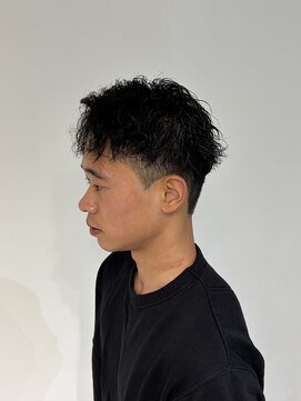 ニアウ 伊勢崎連取店(Niau) ツイストスパイラルパーマアップバングメンズショートパーマ