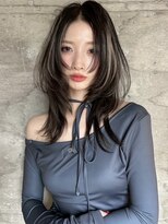 サイン 渋谷(SIGN)&nbsp;韓国ヘアーハッシュカットレイヤーカットグレージュブリーチ無し