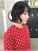 ボブパーマ　ニュアンスゆるめ　ホットデジタルパーマミニボブ