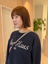 オン キャナルシティ博多前店(on) 【晴音】ブラウンベージュ/切りっぱなしボブ/30代
