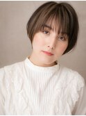 ミストバングフェイスフレーミングひし形ショートボブ20代30代W