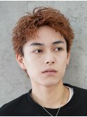 アクティブショートフェザーパーマルーズショートセンターパート