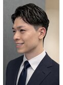 ツイスパニュアンスパーマツーブロックメンズカットメンズパーマ