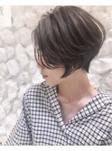 ハンサムショート#小顔#アッシュ#イメチェン#ボブ
